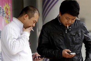 Two guys smoking